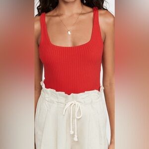 Mara Hoffman Square Neck Percy Bodysuit - Size M
